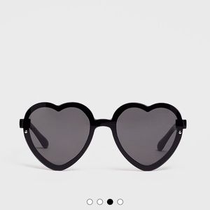 Oversized tinted heart glasses